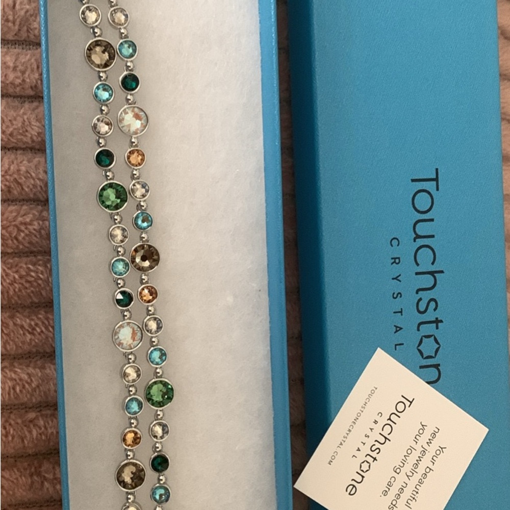 Touchstone Crystal Multicolor Crystal Bracelet - Green, Blue, Amber, Clear EARTH